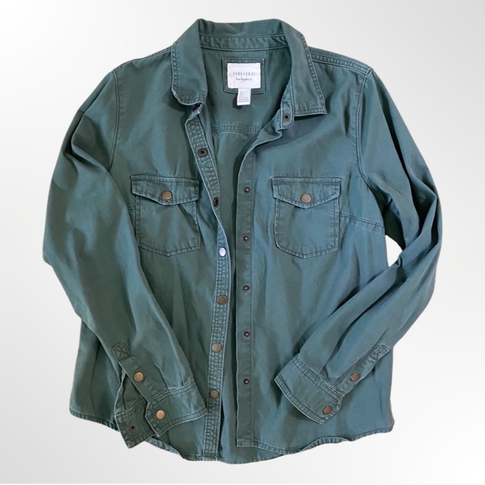 Forever 21 green utility jacket size large